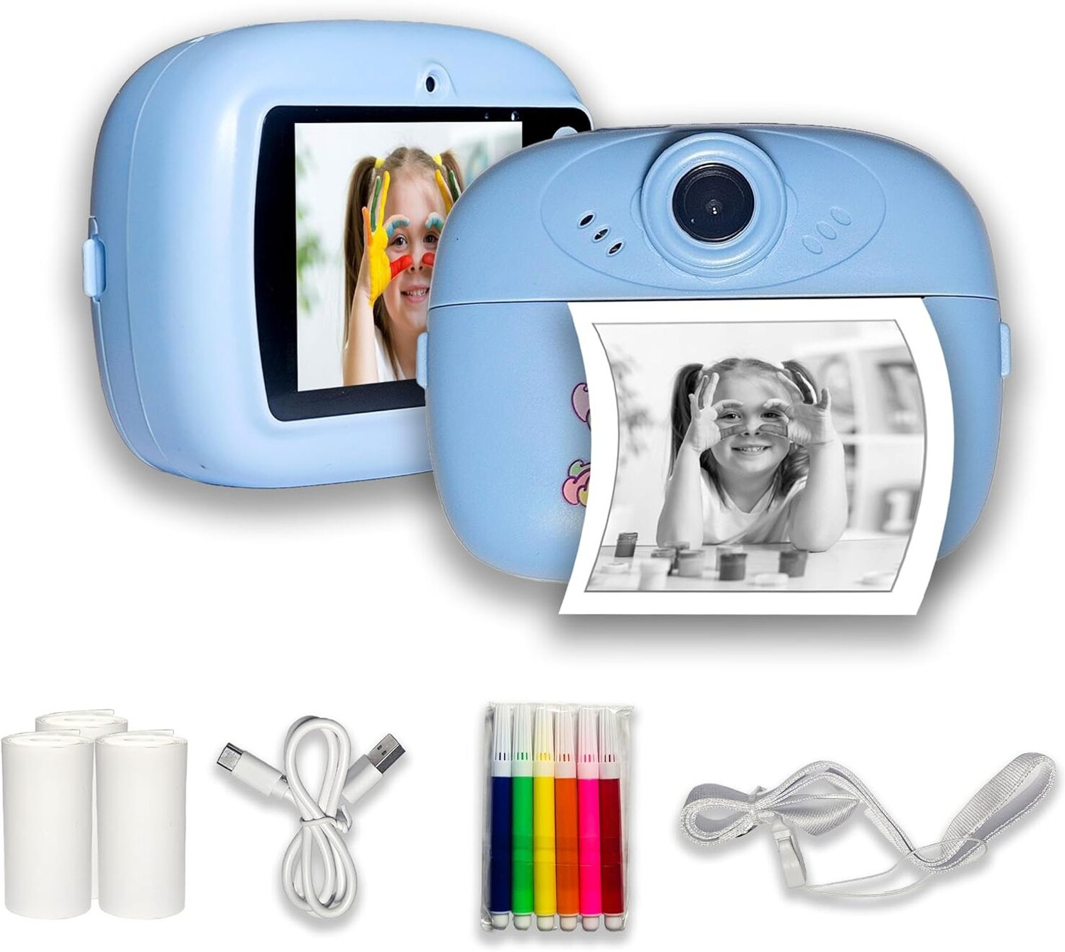 Image of PhotoMax Digital Camera Kids Print Camera Instant Photo One Click Selfie HD Digital Camera Sports and Action Camera