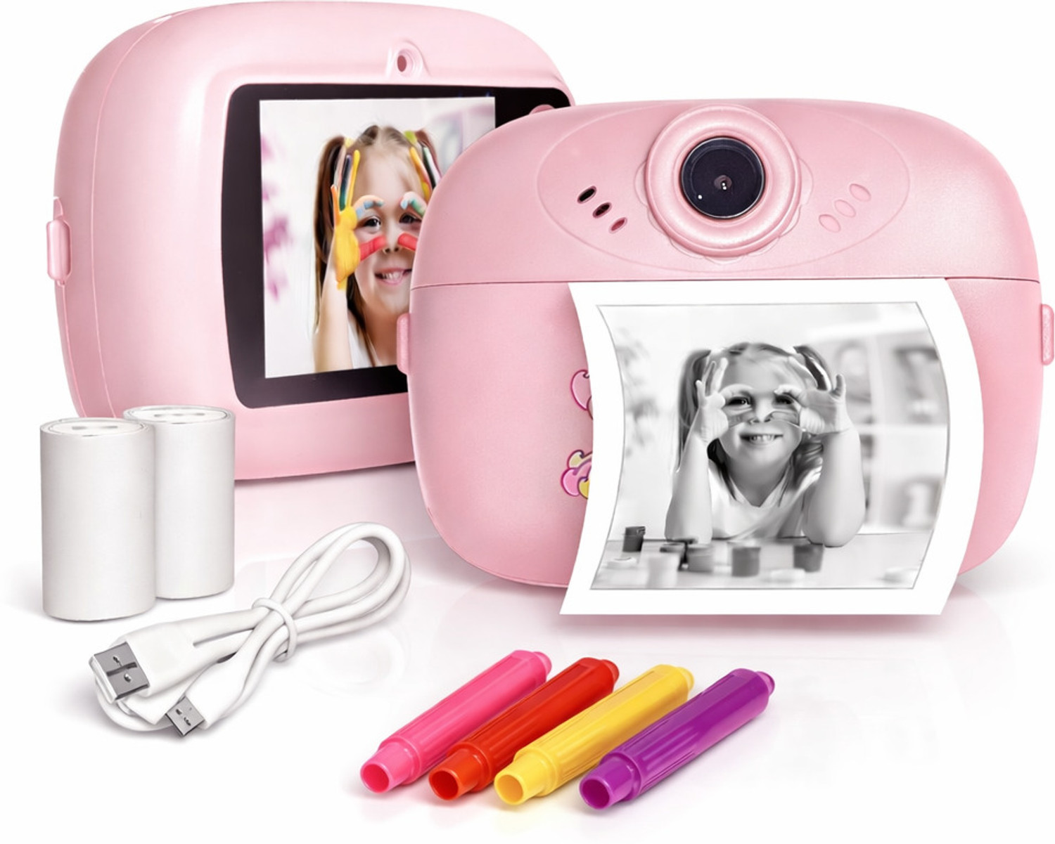 Image of LIVORA Kids Instant Print Camera Instant Photo Print Camera for Kids with Dual HD lens & Video Recording Instant Camera