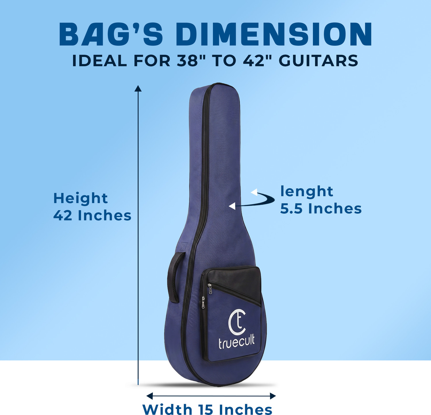 Image of True Cult 1680-AGB512-Navy Blue Guitar Bag