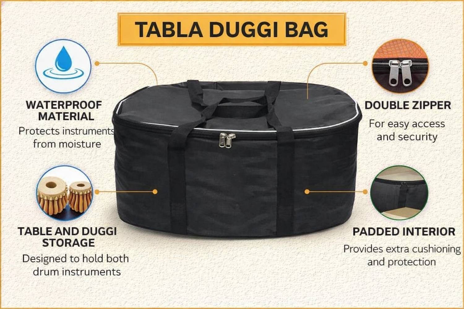 BEATBOX TABLA DUGGI COVER MODELA15 Tabla Bag