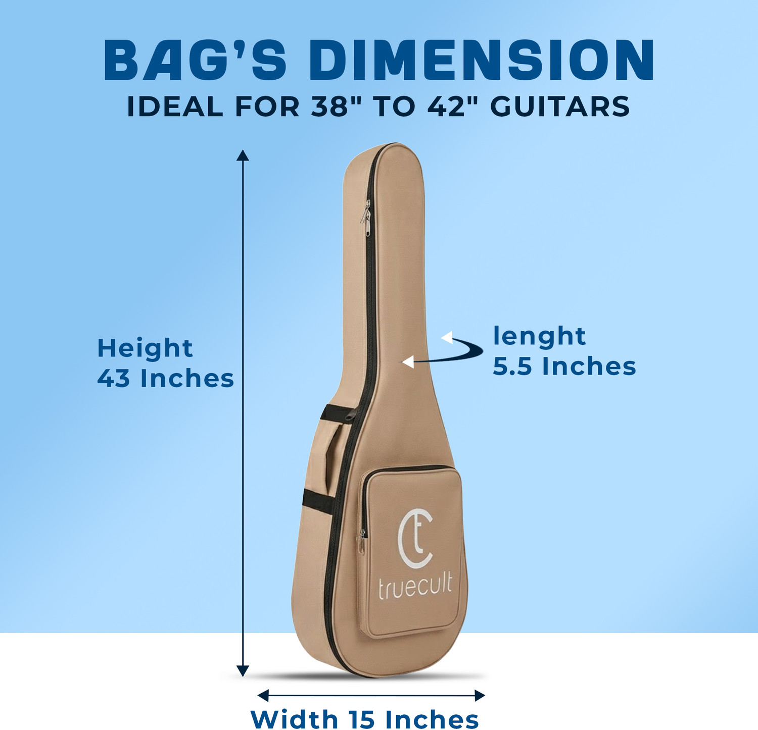 Image of True Cult TC-AG-CR | Cream Acoustic Guitar Bag