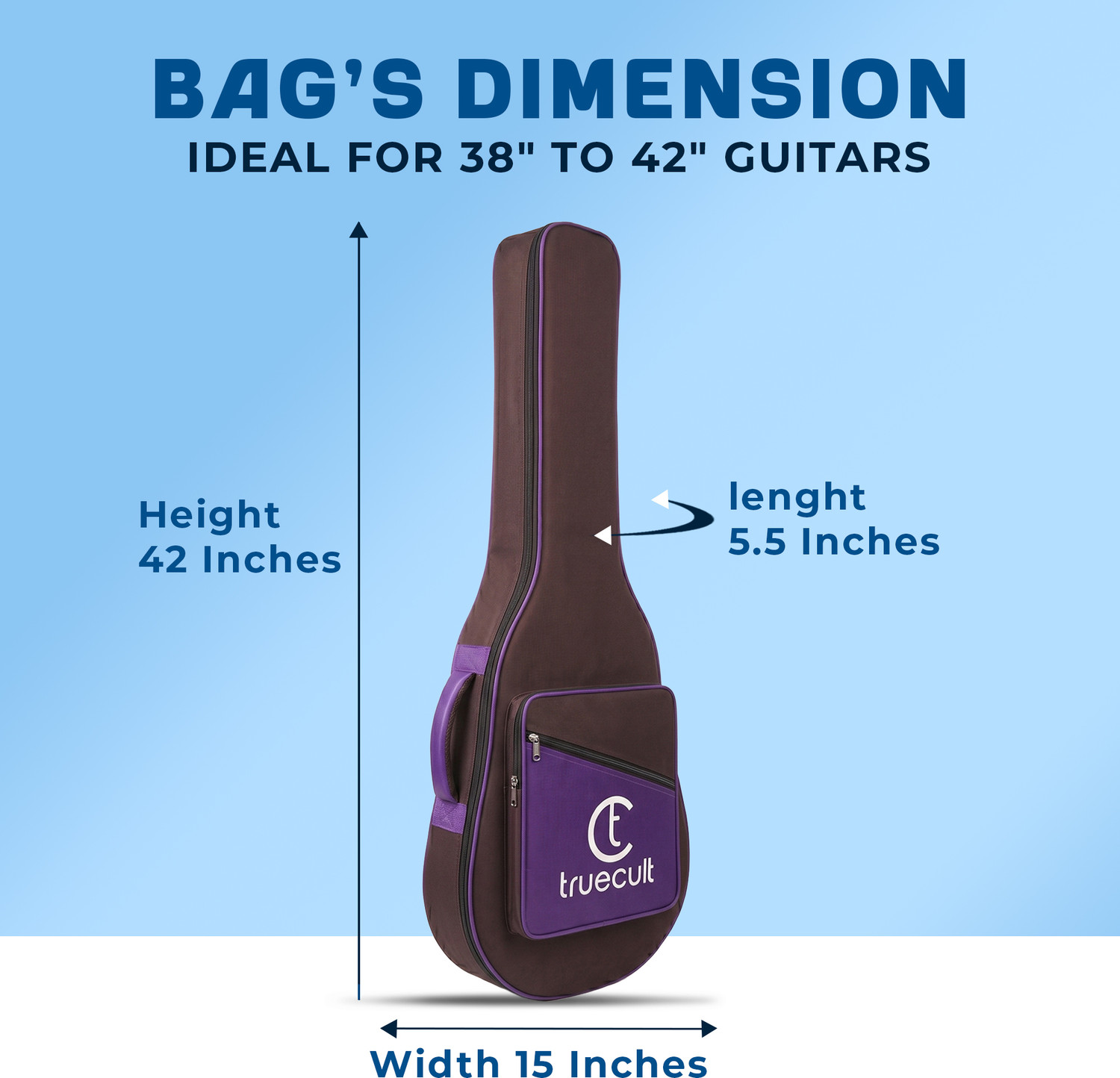 Image of True Cult 1680-AGB512-Coffee Guitar Bag