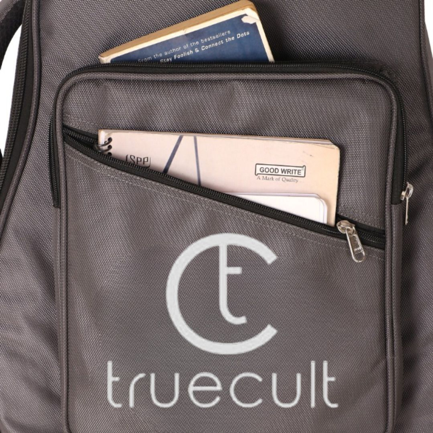Image of True Cult Dark Grey Acoustic Guitar Bag Compatible with All Size 38, 39, 40, 41, 42 Guitar Bag
