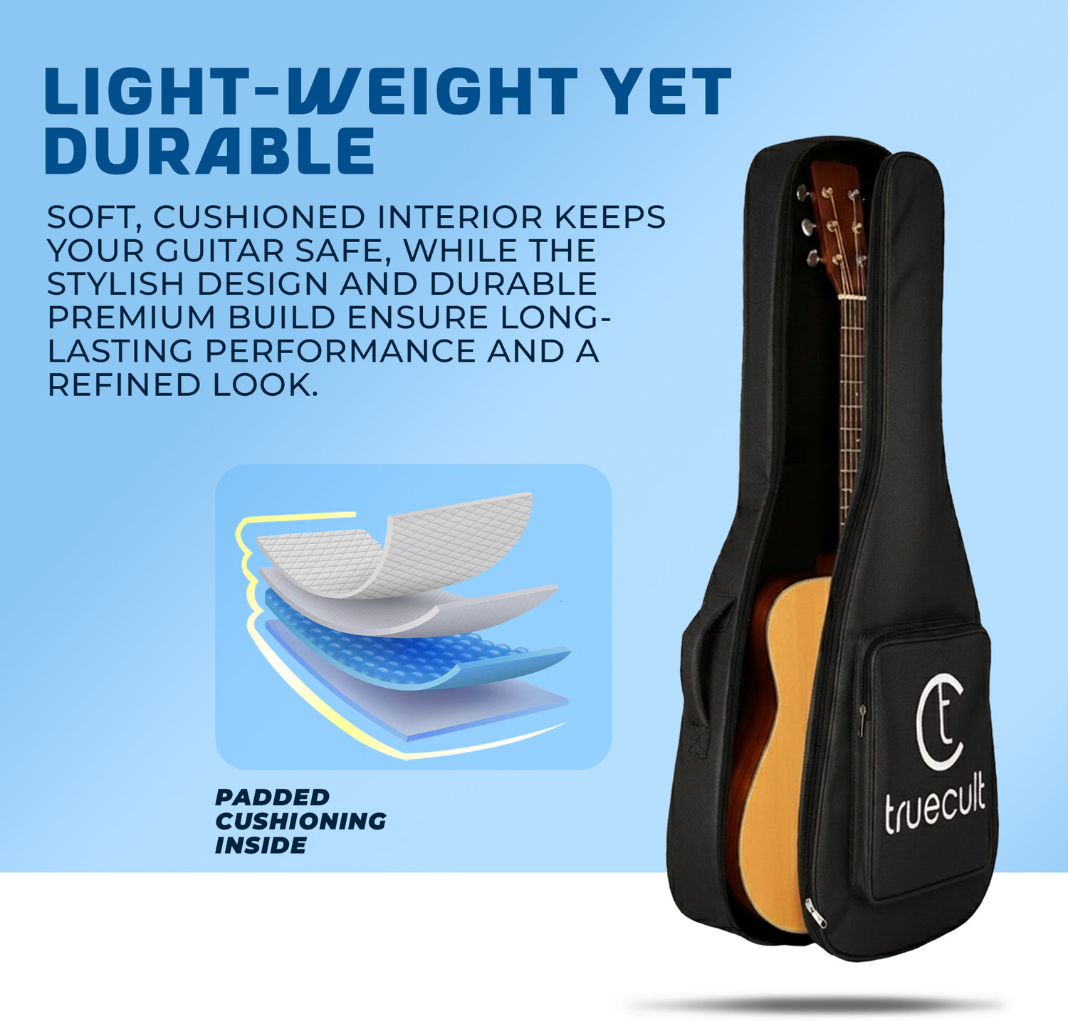 Image of True Cult TC-AG-BK | Black Acoustic Guitar Bag