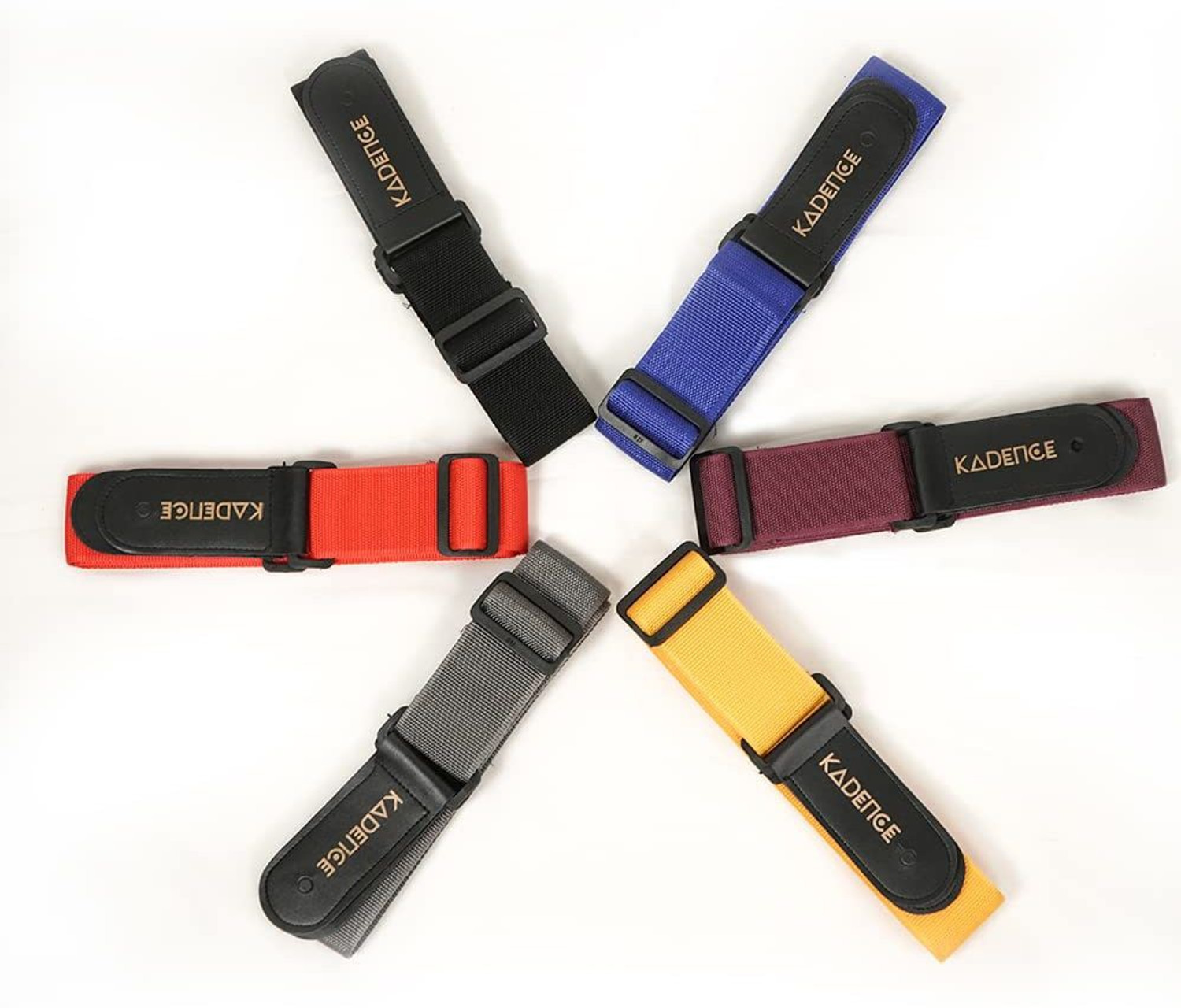 Image of KADENCE Guitar Strap KAD-GSTP-GY Shoulder Straps for Electric & Acoustic Guitars Fiber Strap