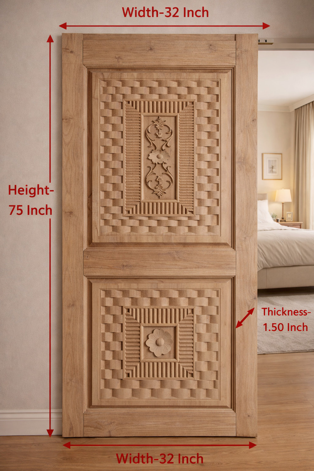 Image of Howrah timber AKASHMONI 2 PANEL INTERIOR DOOR Interior Door