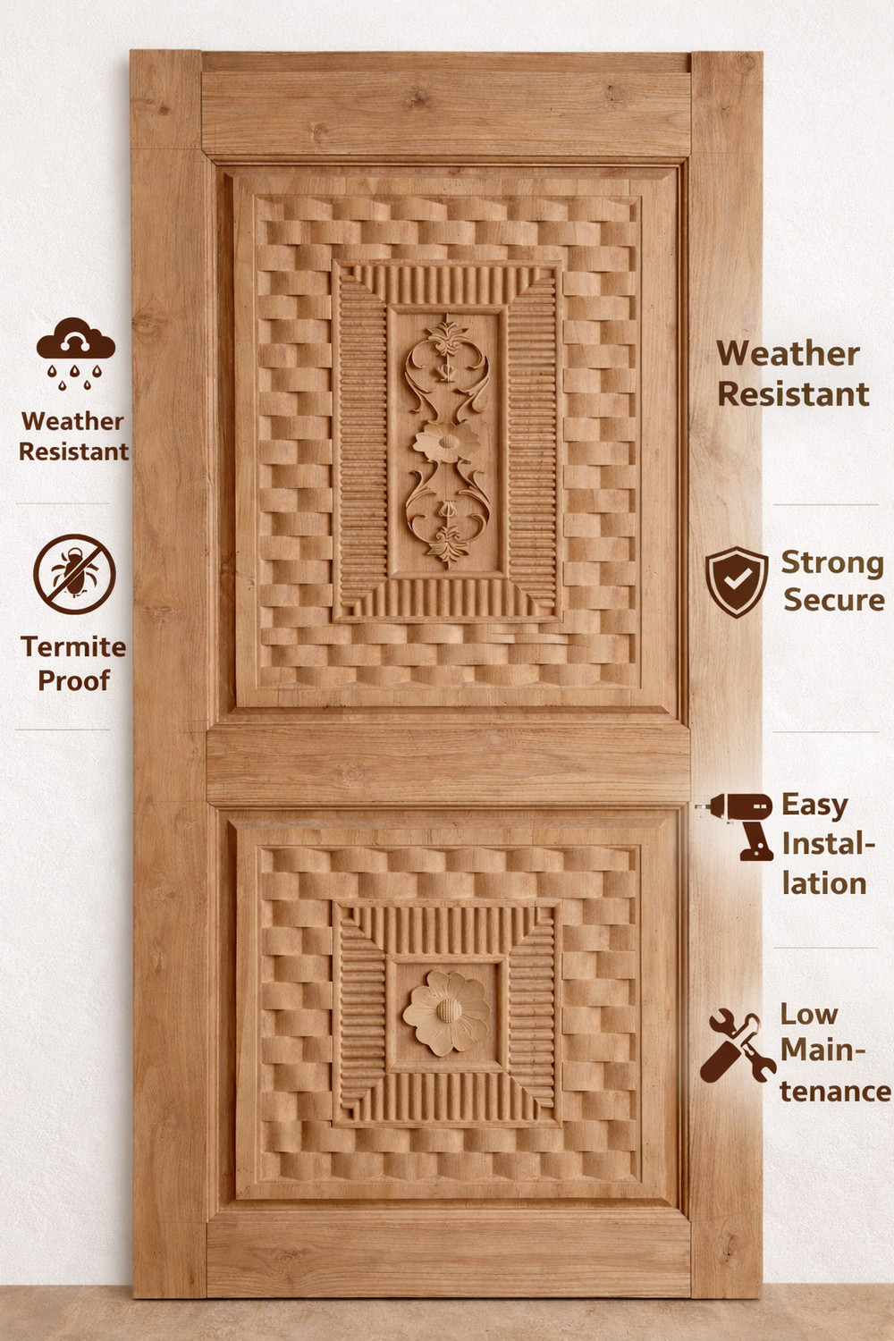 Image of Howrah timber AKASHMONI 2 PANEL INTERIOR DOOR Interior Door