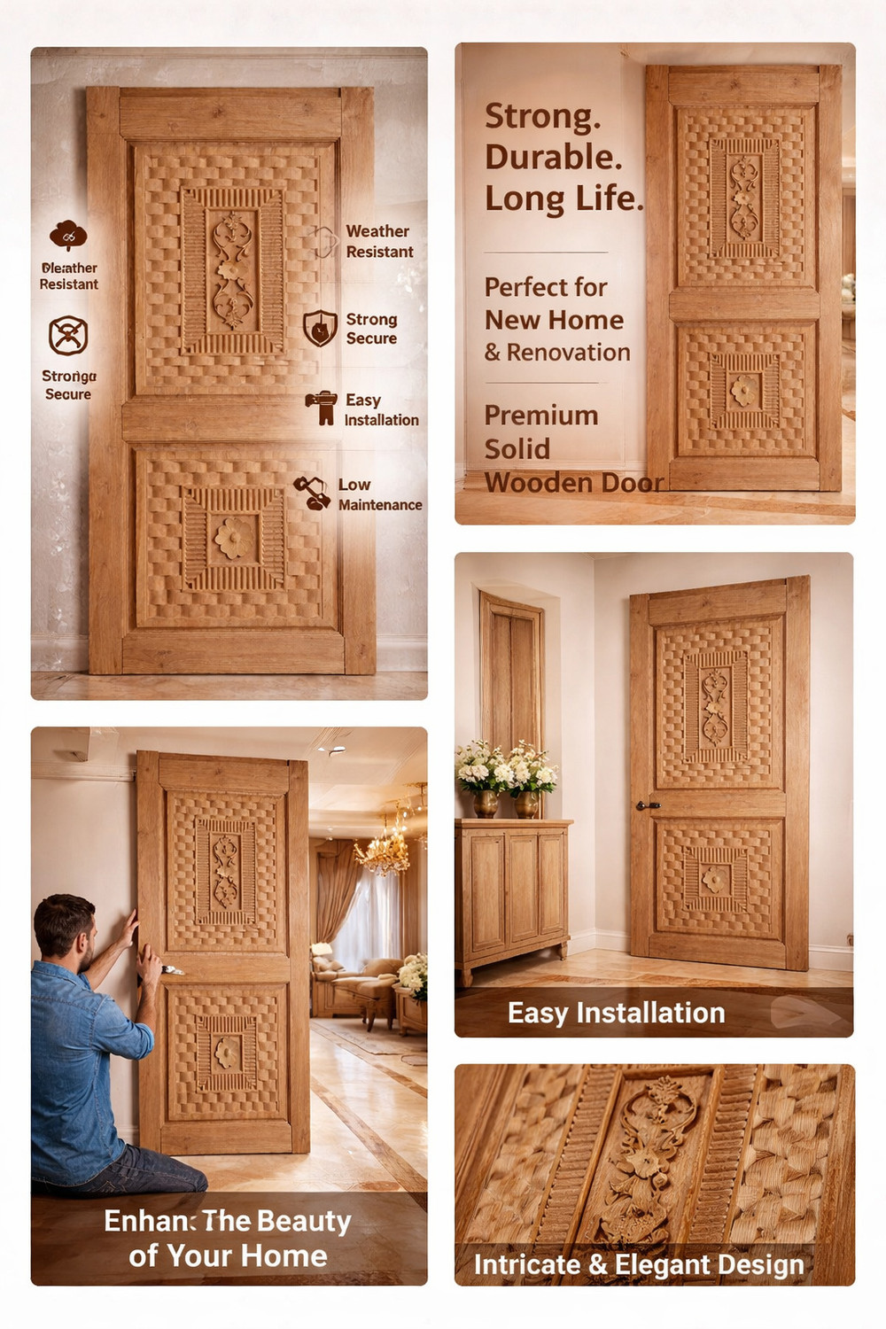 Image of Howrah timber AKASHMONI 2 PANEL INTERIOR DOOR Interior Door