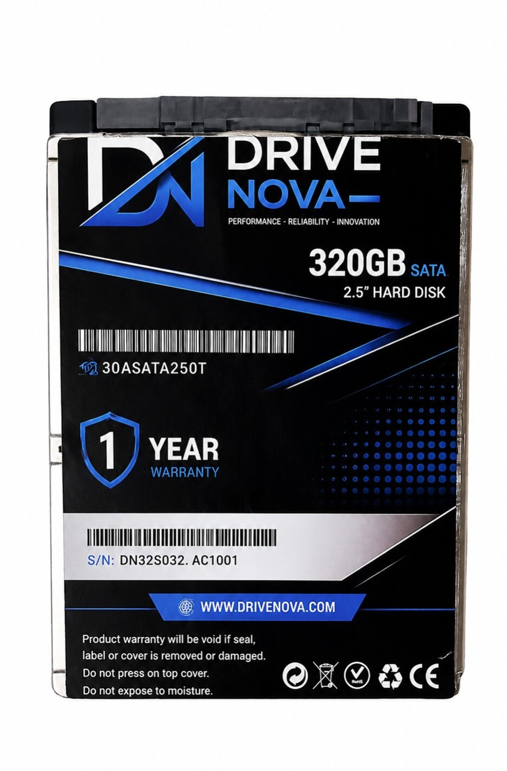 Image of drivenova D3201N 320 GB All in One PC's, Desktop, Laptop, Surveillance Systems Black SATA Internal Hard Disk Drive (HDD) (D3201N)