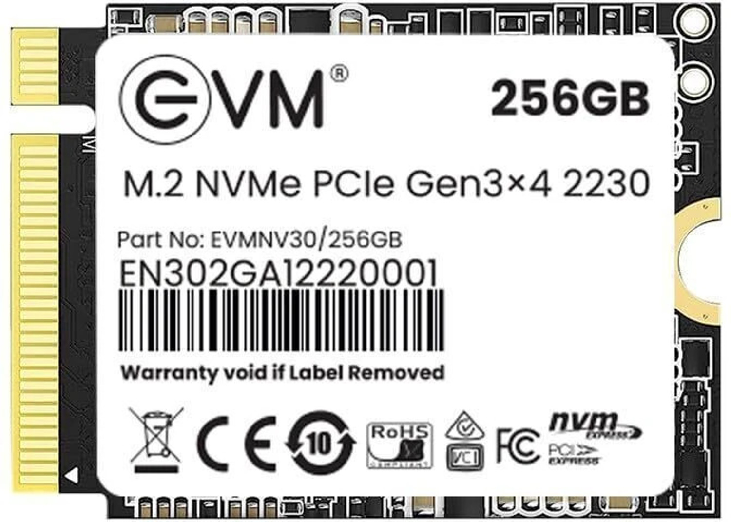 Image of EVM M.2 NVMe (2230) 256 GB All in One PC's, Desktop, Laptop Black PCIe NVMe Internal Solid State Drive (SSD) (EVMNV30 /256GB)