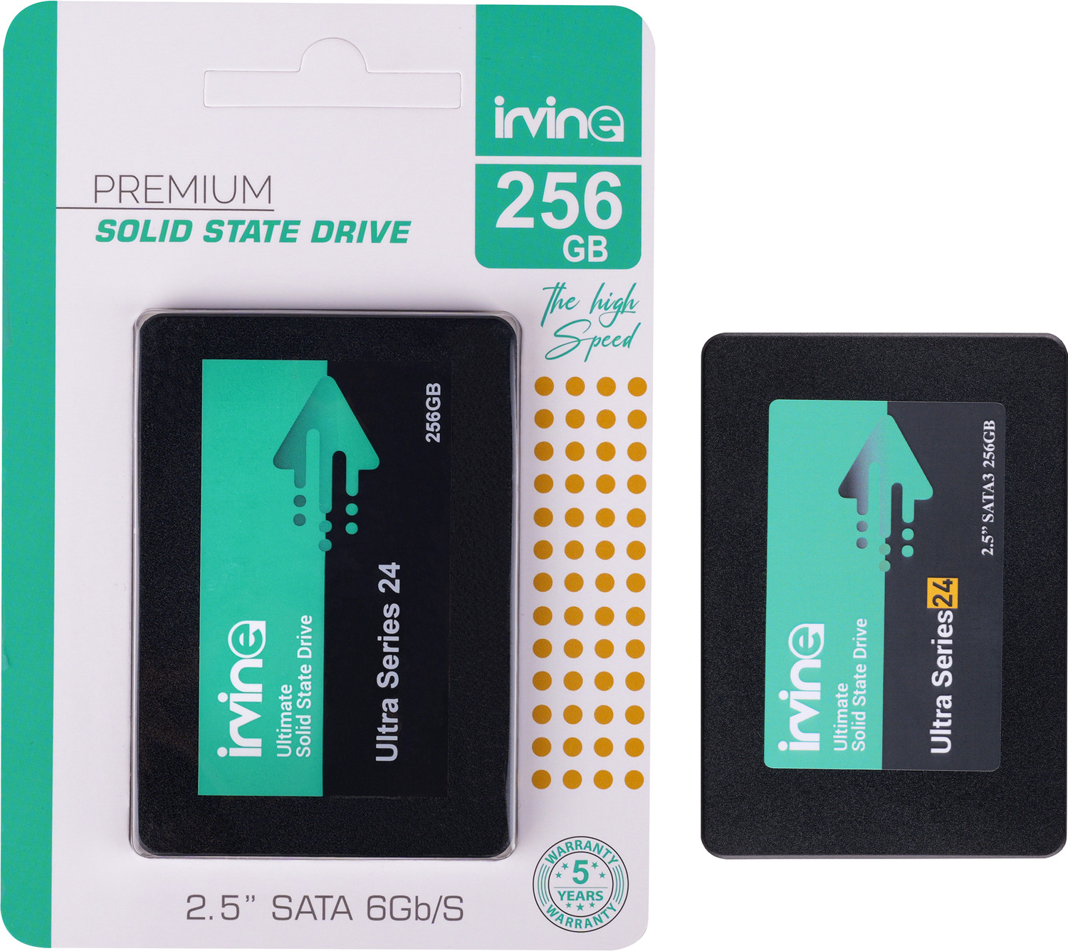 Image of IRVINE Durable Storage Device 256 GB Desktop, Laptop Black SATA III Internal Solid State Drive (SSD) (Internal Solid State Drive SATA)