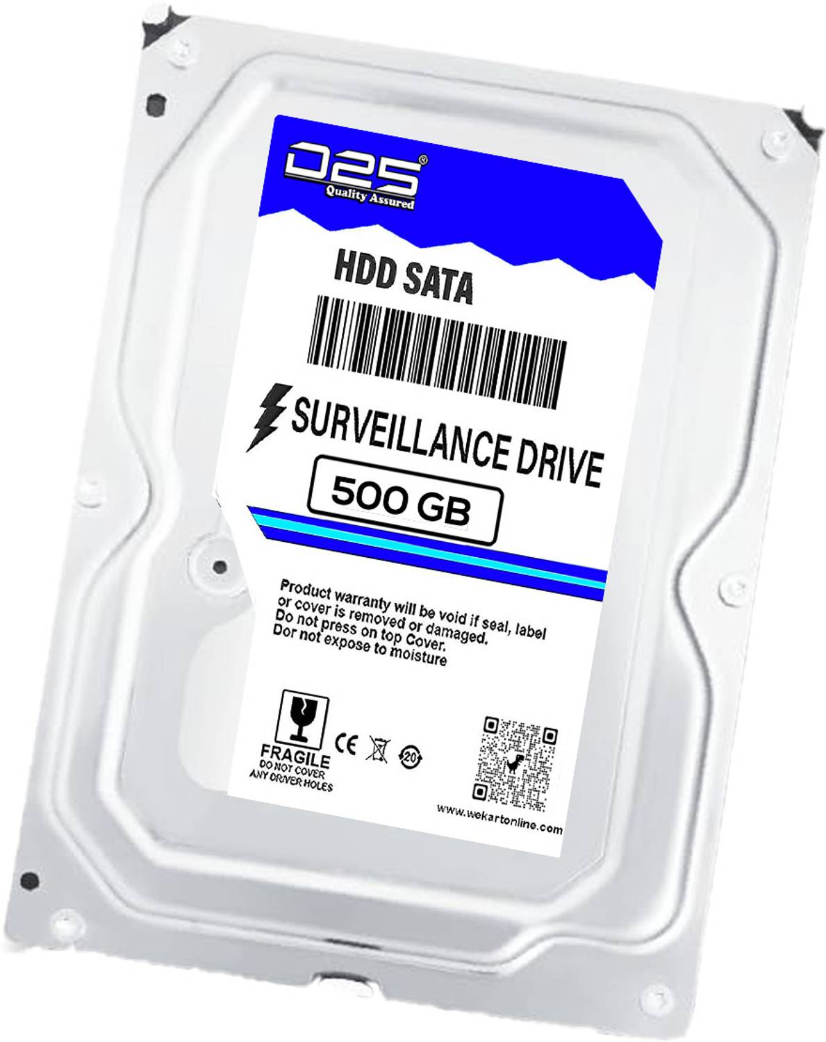 D25 Video 500GB Surveillance Hard Disk for All CCTV Camera DVR 500 GB Surveillance Systems Silver SATA Internal Hard Disk Drive (HDD) (500 GB Hard Disk for CCTV DVR | 2 Years Warranty)