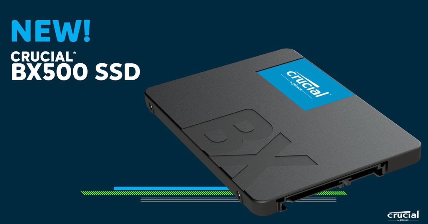 Crucial BX500 3D NAND 2.5-inch 500 GB Desktop, Laptop Black SATA