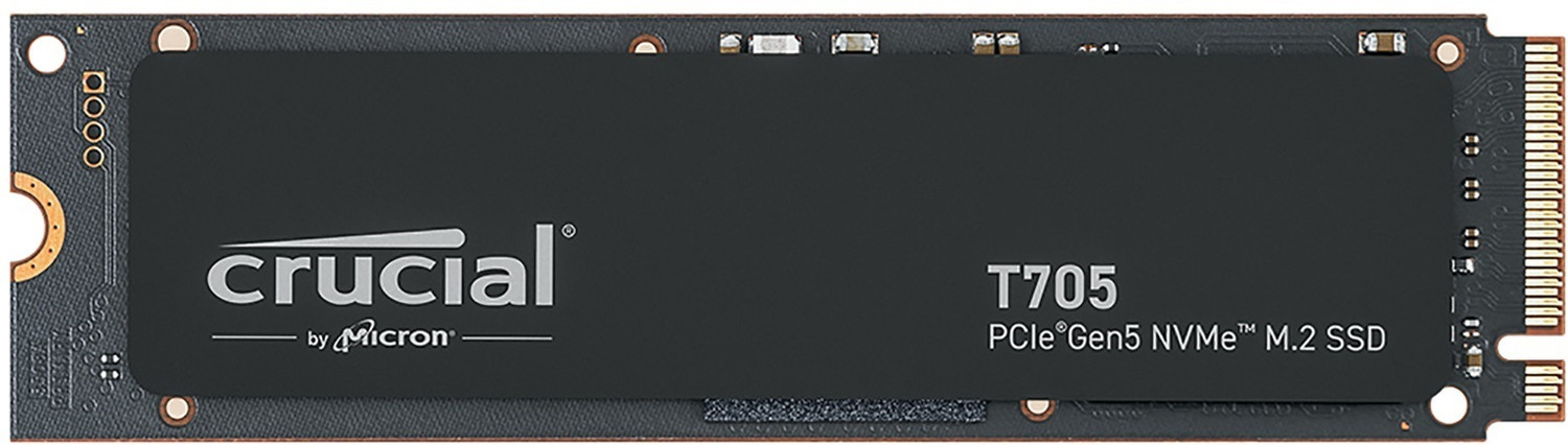 Image of Crucial T705 4 TB Desktop, Laptop Black PCIe NVMe Internal Solid State Drive (SSD) (CT4000T705SSD3)