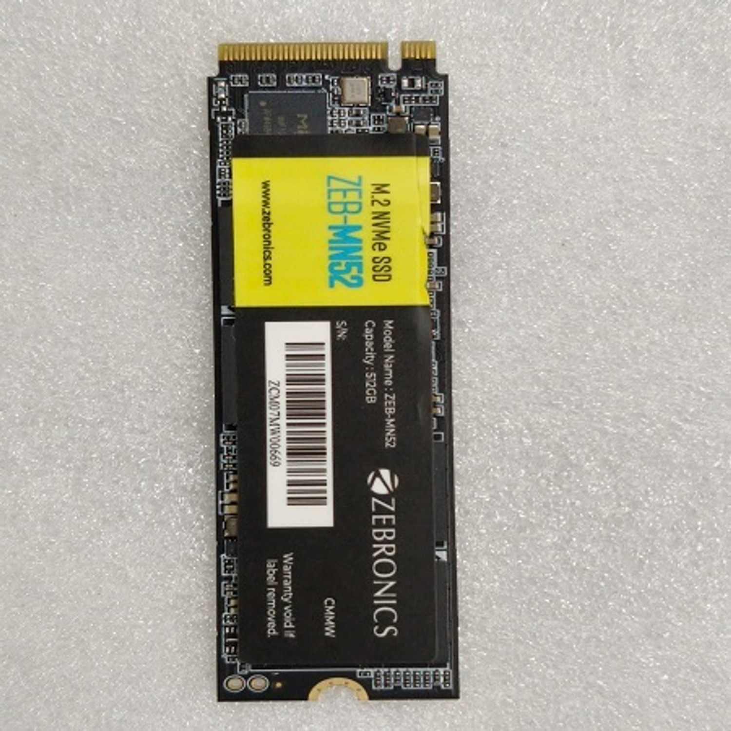 Image of ZEBRONICS NVME 512 GB Desktop, Laptop Black M.2 Internal Solid State Drive (SSD) (ZEB-NM52)
