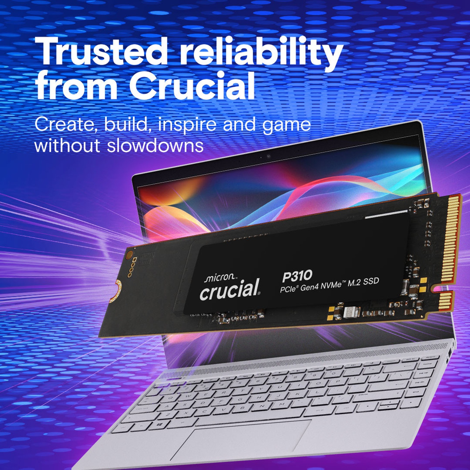 Image of Crucial P310 500 GB All in One PC's, Desktop, Laptop Black PCIe NVMe Internal Solid State Drive (SSD) (CT500P310SSD8)