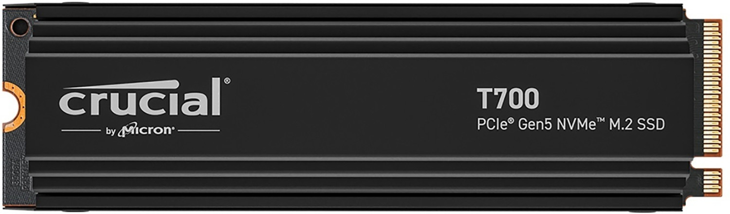 Image of Crucial T700 2 TB Desktop, Laptop Black PCIe NVMe Internal Solid State Drive (SSD) (CT2000T700SSD5)