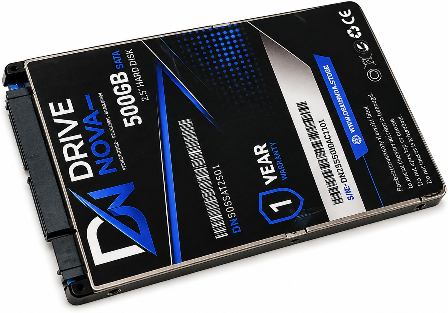 Image of drivenova d500n 500 GB All in One PC's, Desktop, Laptop, Surveillance Systems Black SATA Internal Hard Disk Drive (HDD) (D500N)
