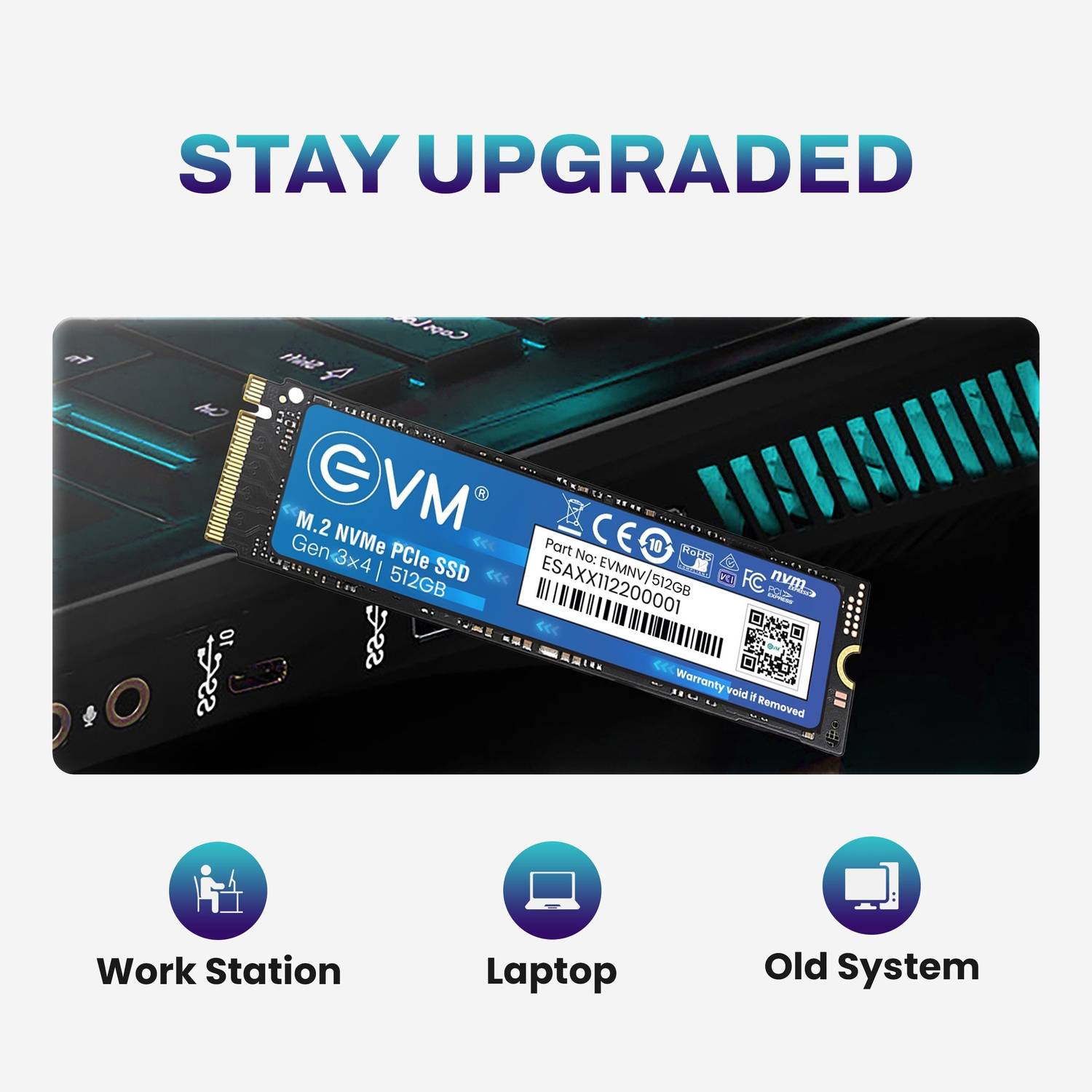 EVM EVMNV 512GB Black PCIe NVMe SSD - Image 4