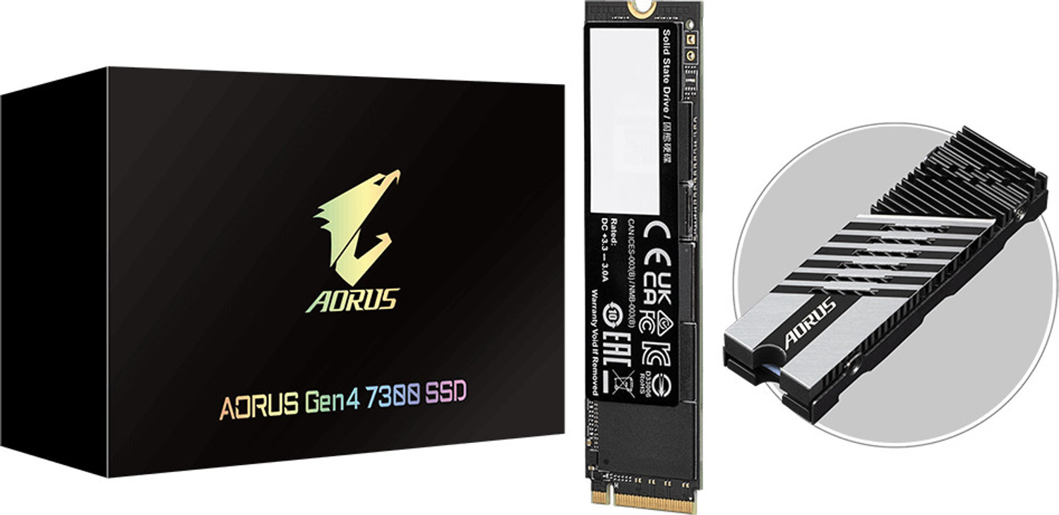 Image of GIGABYTE 7300 1 TB Desktop, Laptop, All in One PC's, Servers Black PCIe NVMe Internal Solid State Drive (SSD) (AG4731TB)
