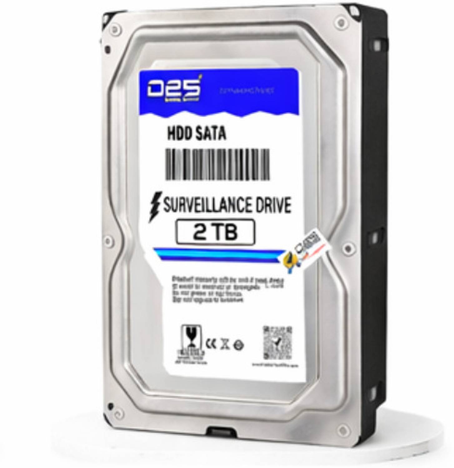 D25 Video 2TB Hard Drive for CCTV DVR | Surveillance Grade SATA HDD | 2TB HDD 2 GB Surveillance Systems Blue SATA Internal Hard Disk Drive (HDD) (24x7 Continuous Recording | Supports 4/8/16/32 Channel Systems | 2TB HDD)