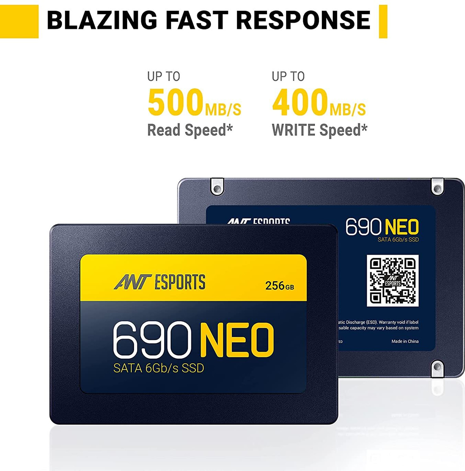 Image of Ant Esports NA 256 GB All in One PC's, Desktop, Laptop Black SATA Internal Solid State Drive (SSD) (690 NEWO SATA 2.5 SSD 256 GB)