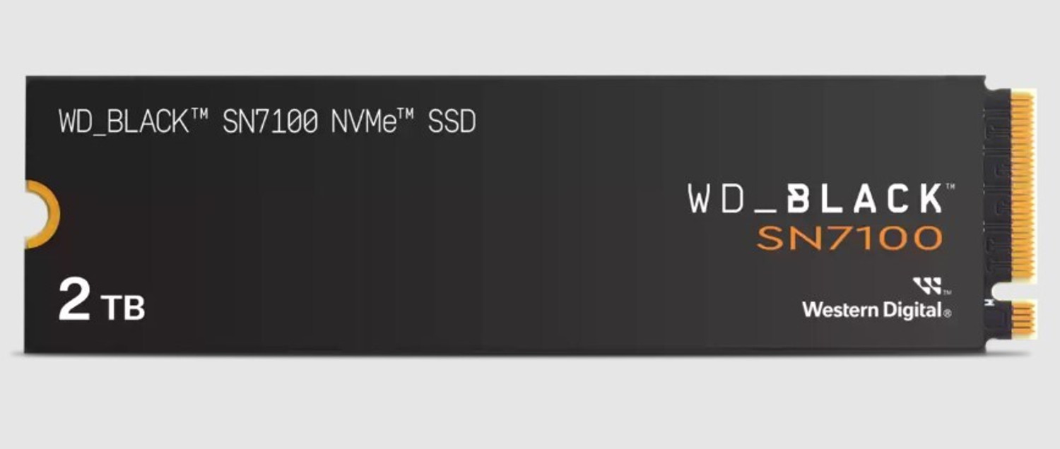 Image of WD Black SN7100 NVMe 2 TB Desktop Black PCIe NVMe Internal Solid State Drive (SSD) (WDS200T4X0E)