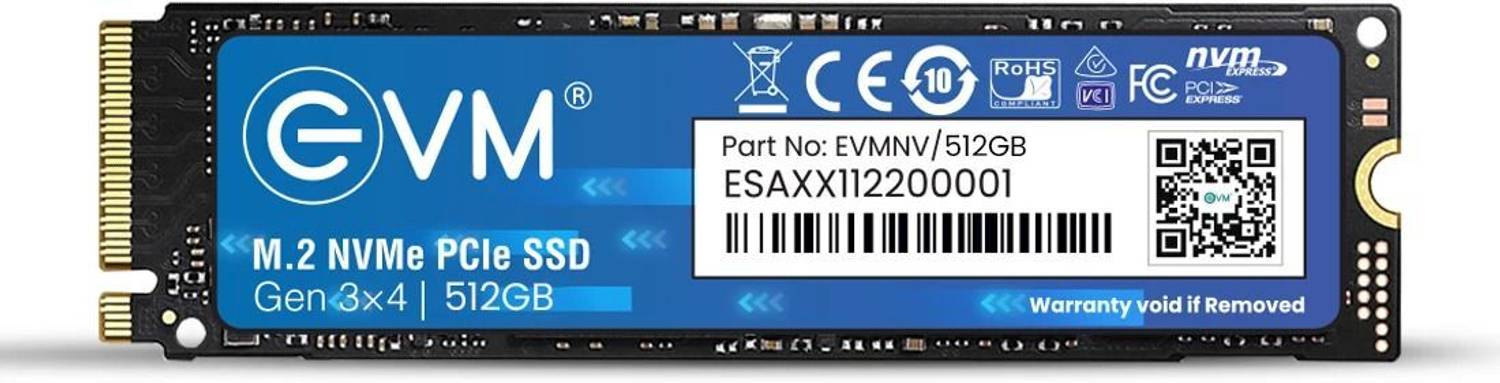 EVM EVMNV 512GB Black PCIe NVMe SSD - Image 1