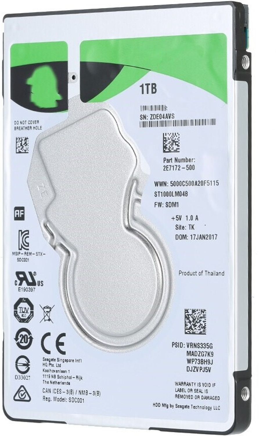 Image of PreSolve Laptop HDD 1 TB Laptop Silver SATA Internal Hard Disk Drive (HDD) (Reliable Storage HDD | Fast Data Transfer, Low Noise & Power Efficient)