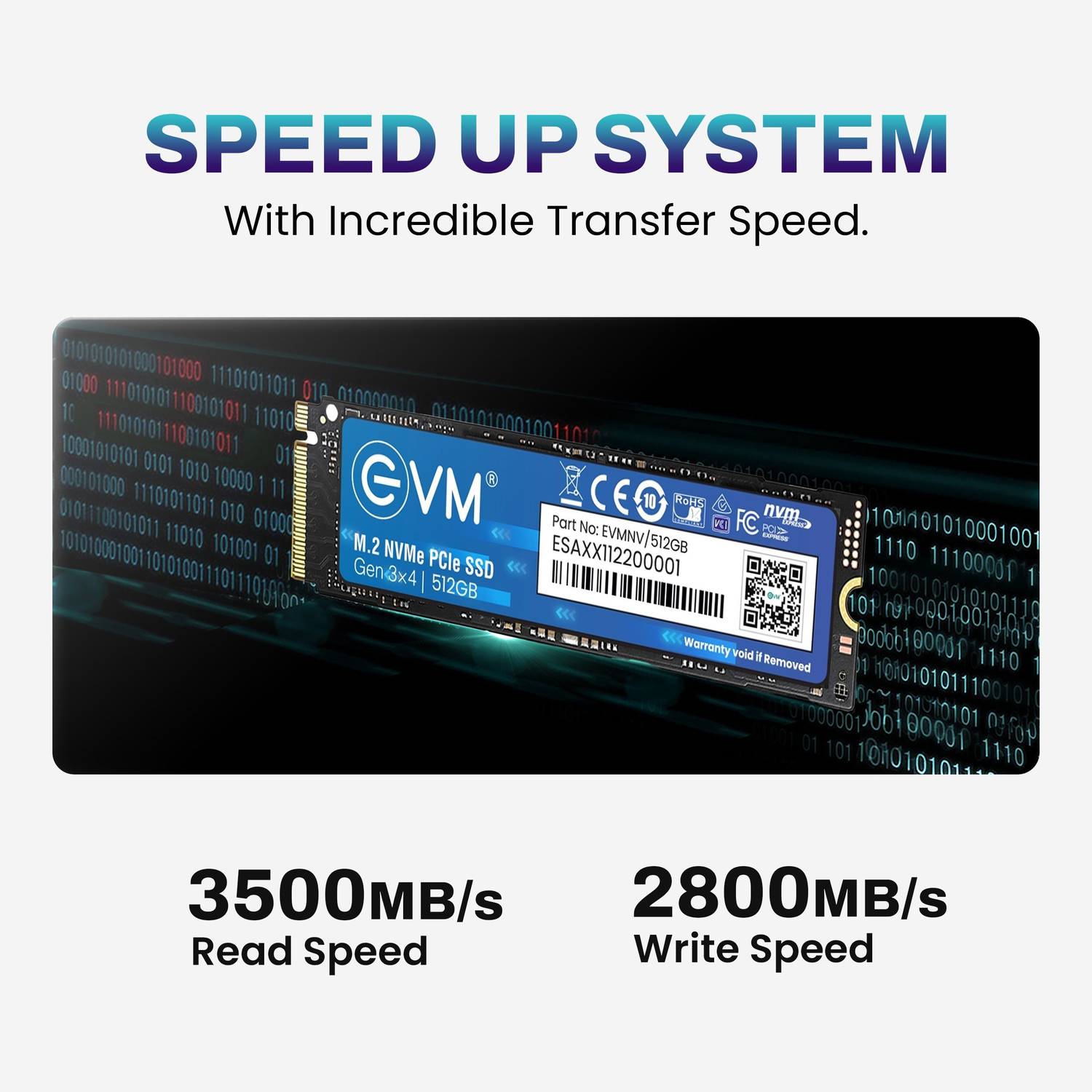 EVM EVMNV 512GB Black PCIe NVMe SSD - Image 3