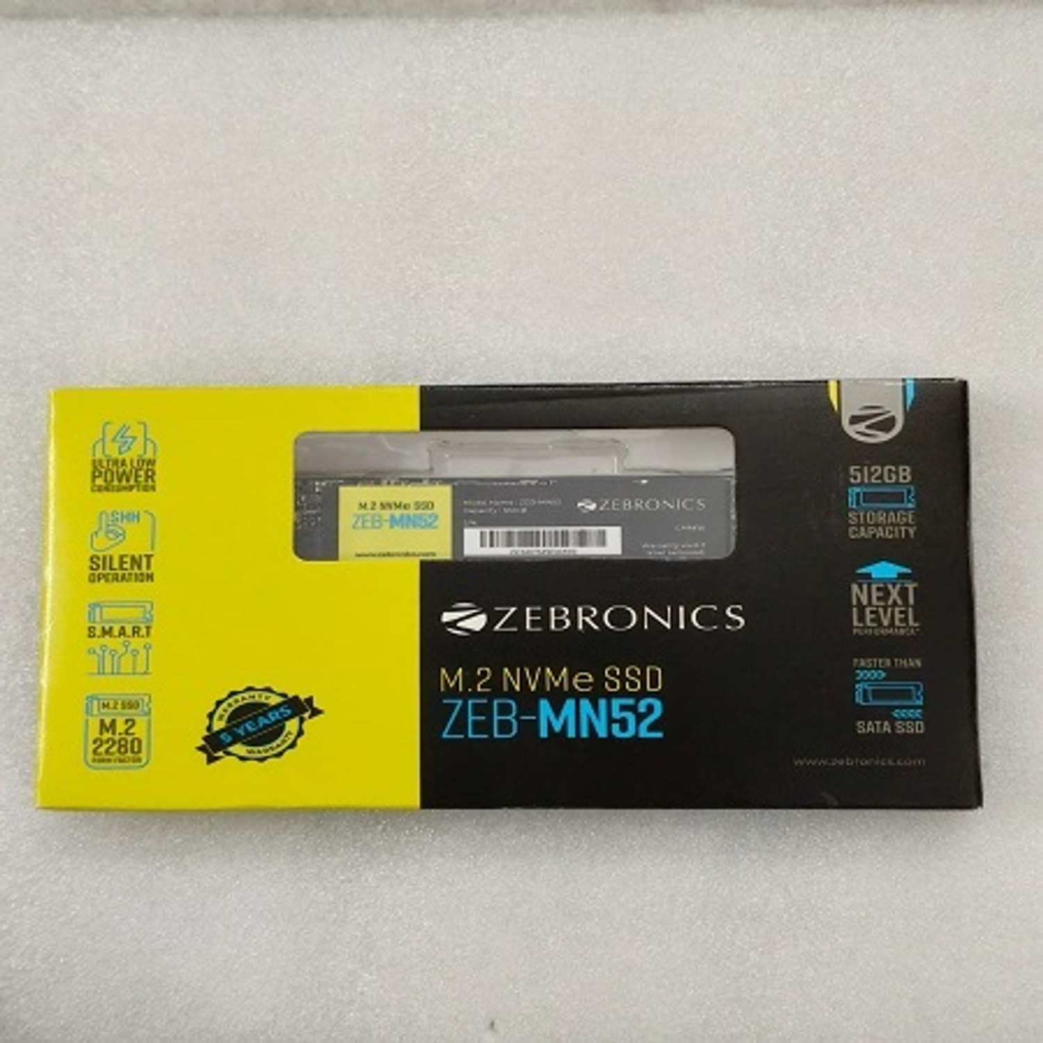 Image of ZEBRONICS NVME 512 GB Desktop, Laptop Black M.2 Internal Solid State Drive (SSD) (ZEB-NM52)