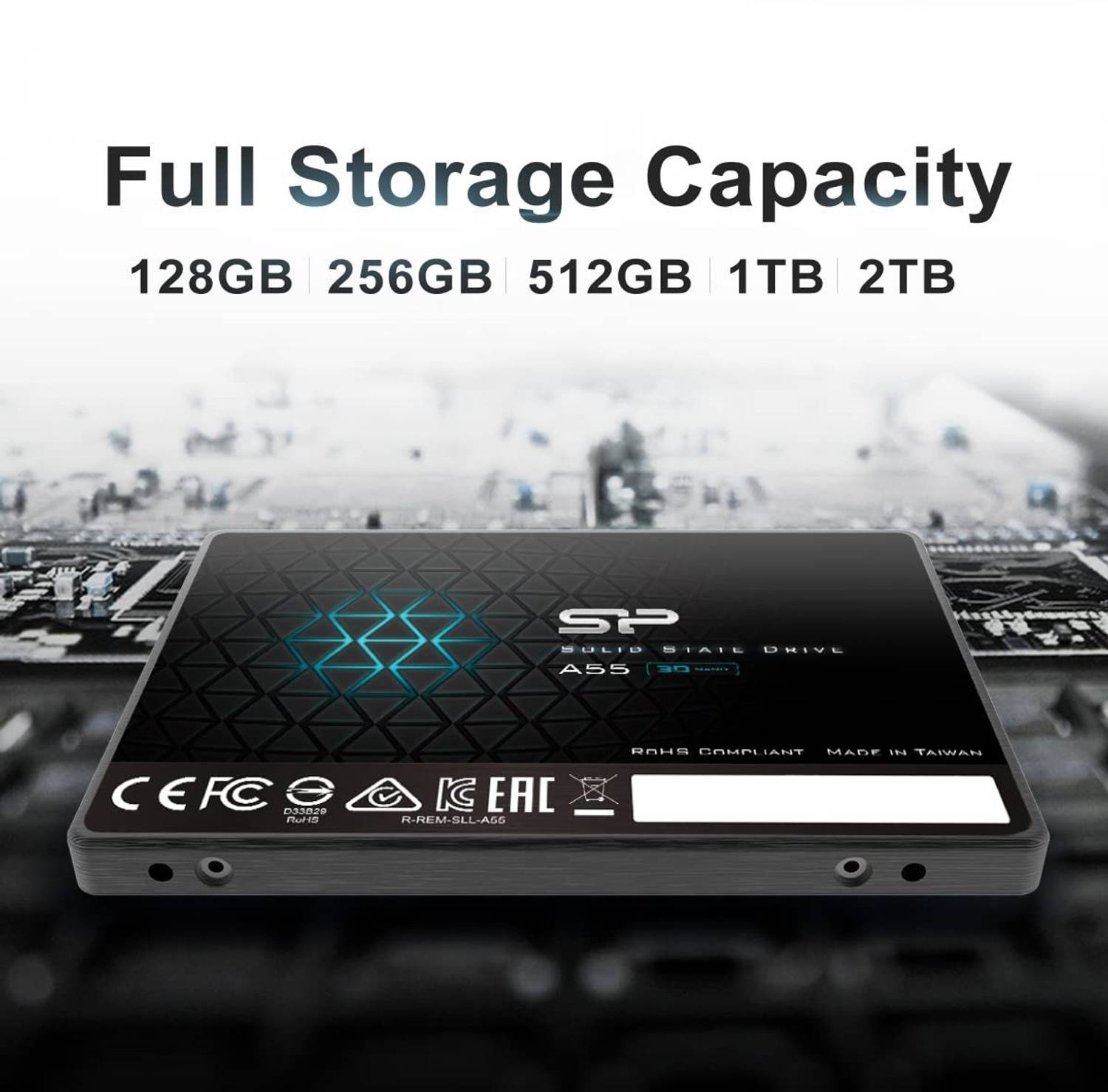 Silicon Power A55 1 TB Desktop, Laptop Black SATA III Internal