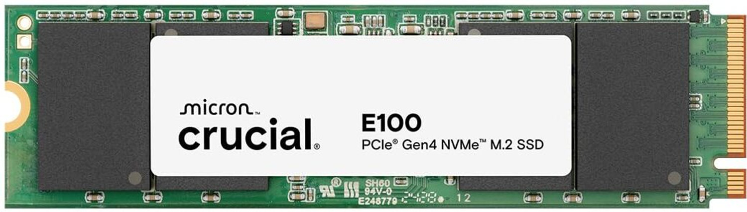 Image of Crucial E100 1 TB Desktop, Laptop Green PCIe NVMe Internal Solid State Drive (SSD) (E100)