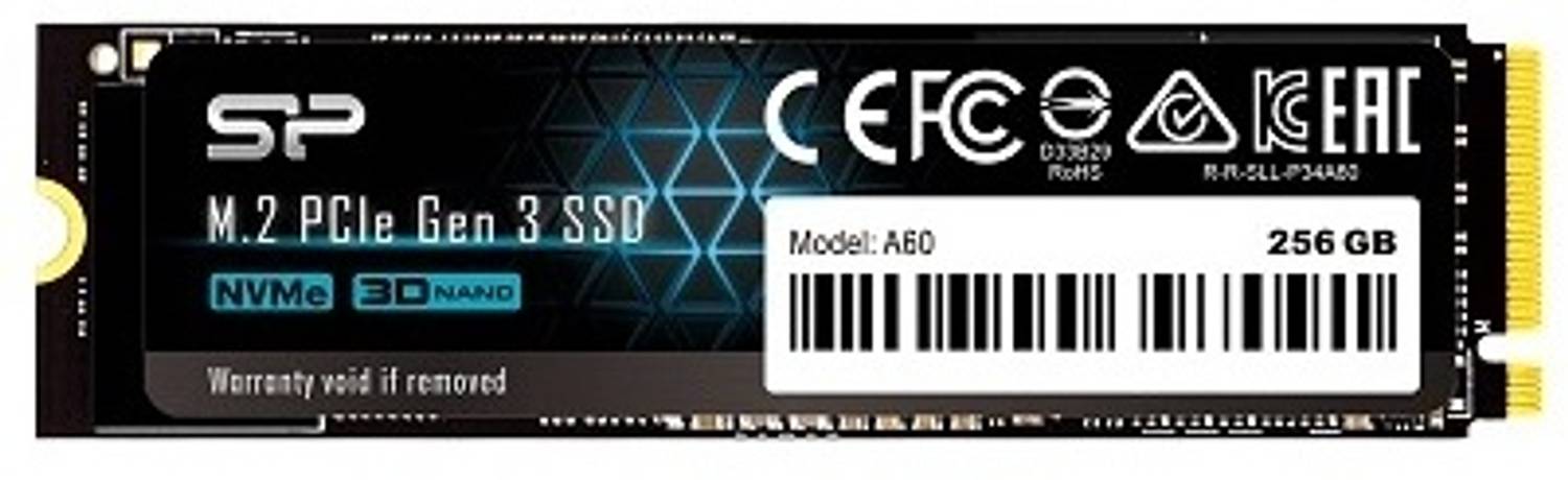Silicon Power P34A60 256 GB Desktop, Laptop Black PCIe NVMe