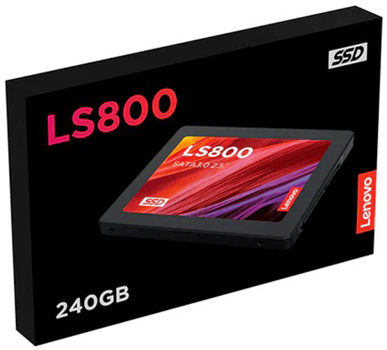 Image of Lenovo LS800 3D NAND SATA 2.5 inch 240 GB Desktop, Laptop Black SATA III Internal Solid State Drive (SSD) (LS800)