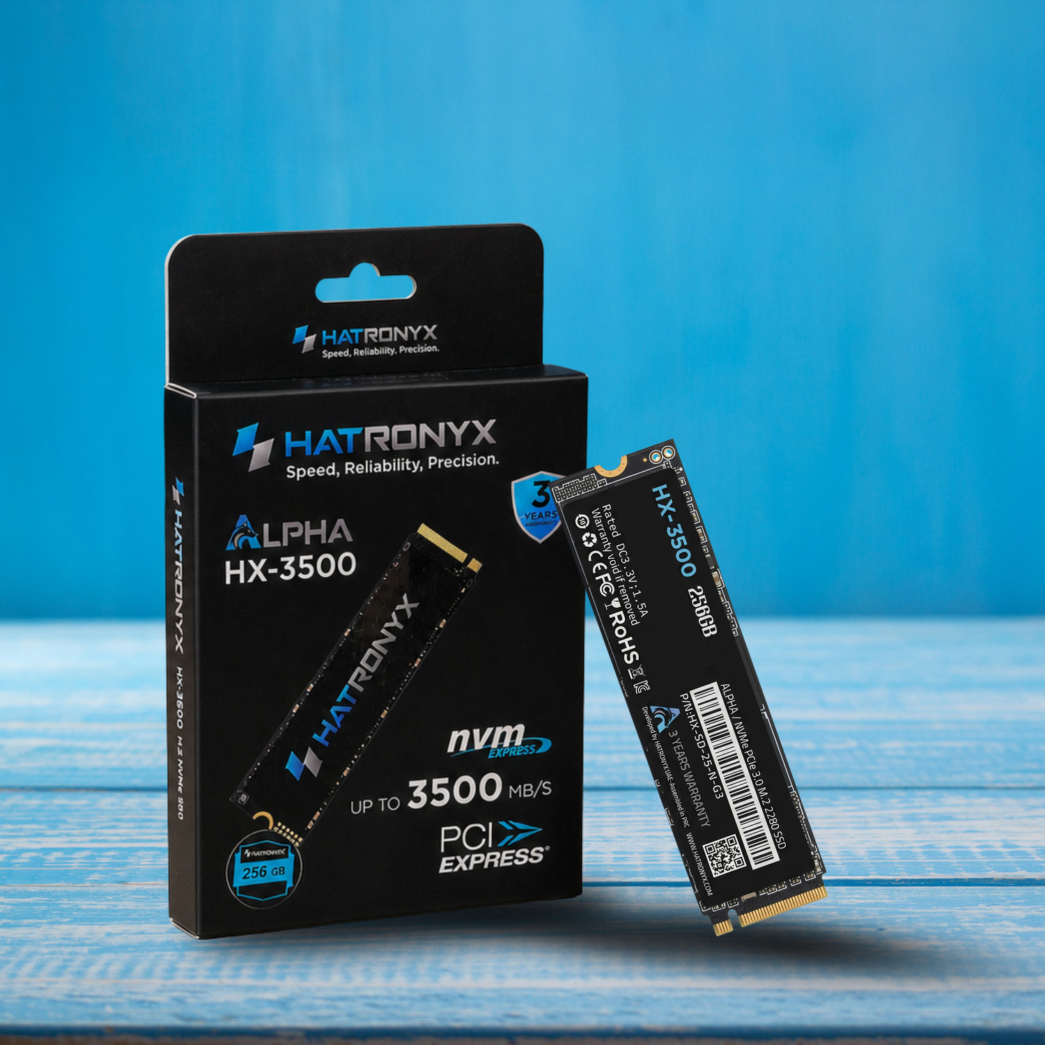 Image of hatronyx HX-3500 ALPHA 256 GB All in One PC's, Desktop, Laptop, Network Attached Storage Black PCIe NVMe Internal Solid State Drive (SSD) (HX-SD-25-N-G3)