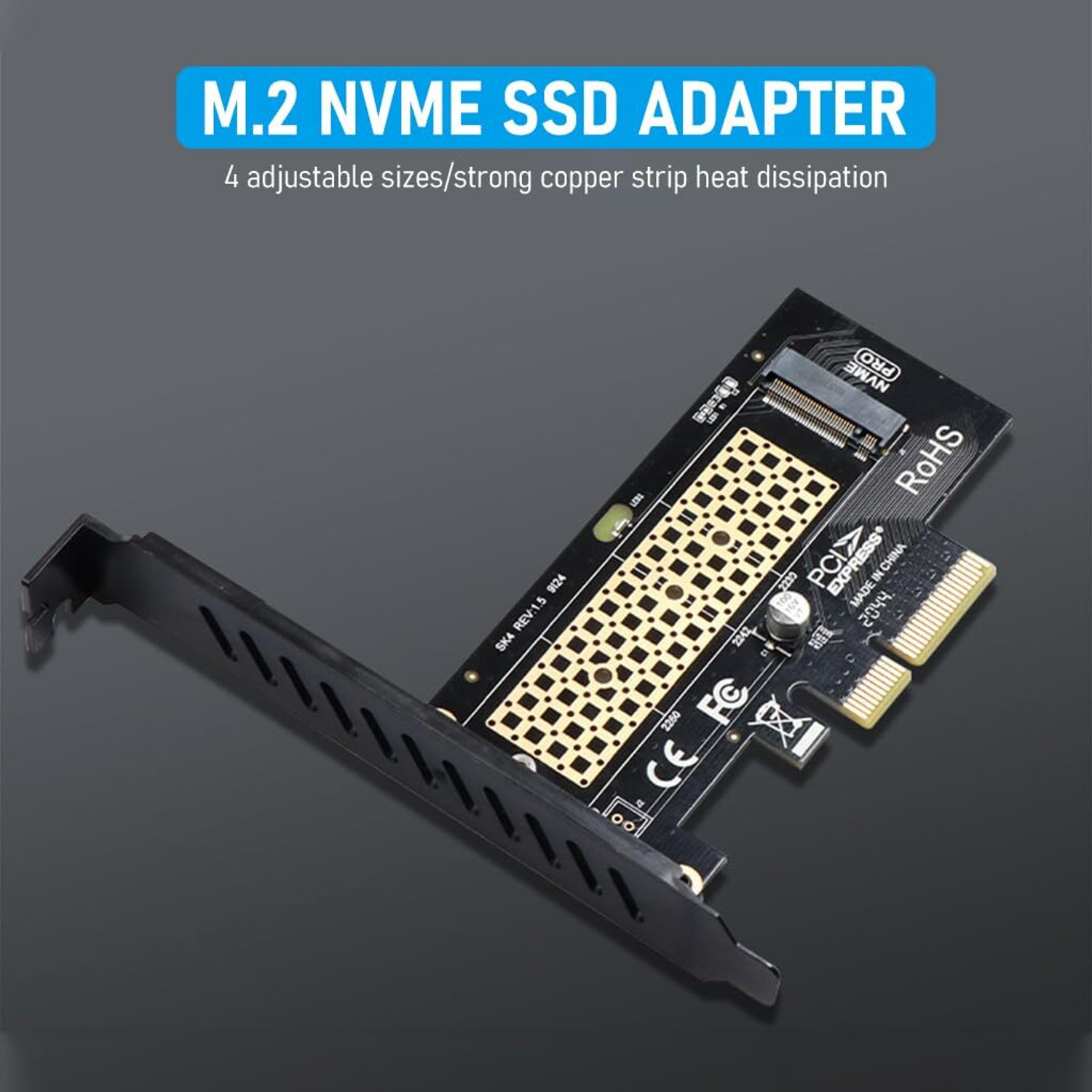 Image of Verilux NA 1 TB All in One PC's Black SATA Internal Solid State Drive (SSD) (M.2 NVMe to PCI-E X4 Adapter High Speed M.2 NVMe to PCI-E X4 Adapter)