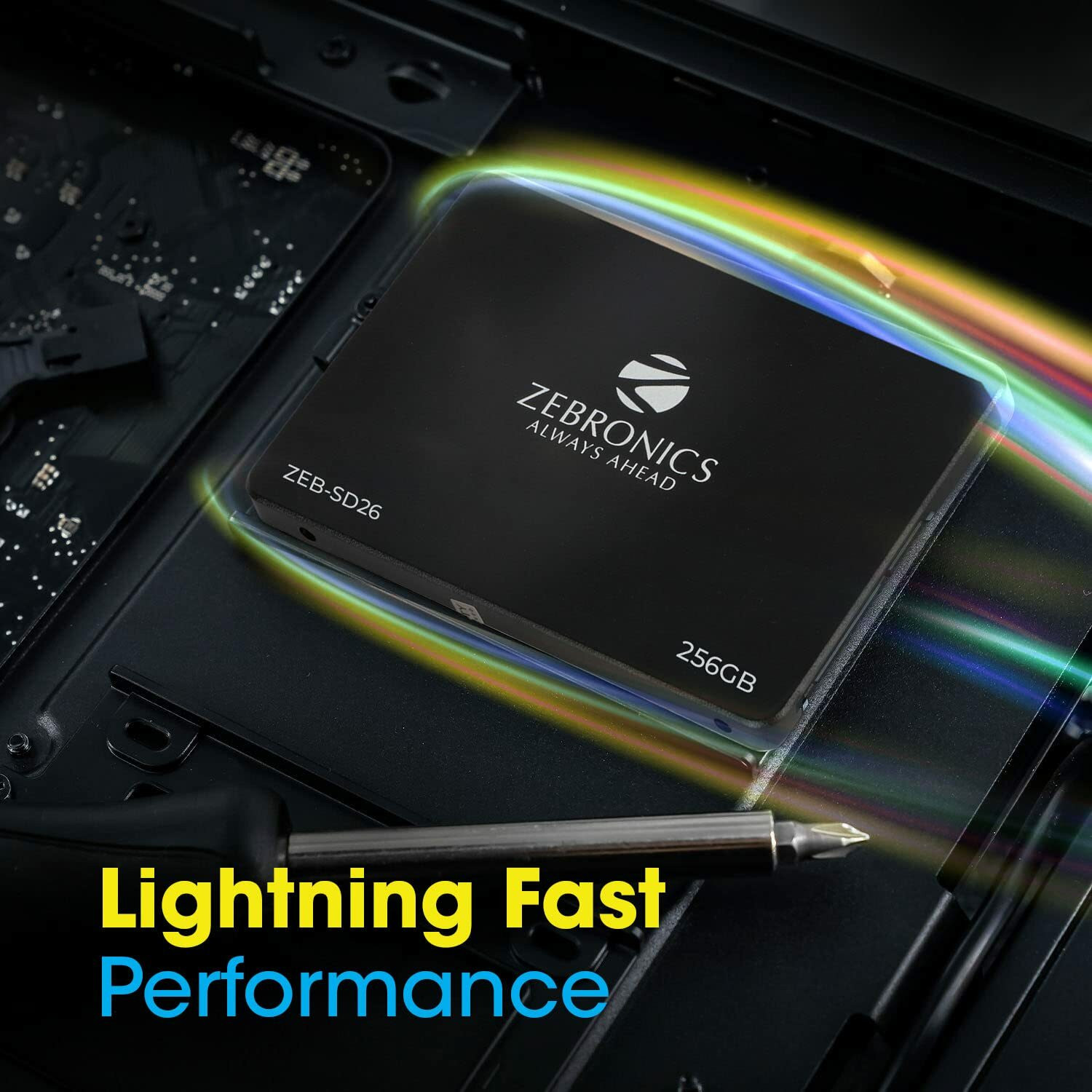 Image of ZEB ZEBRONICS SSD 256 GB Laptop, Desktop, All in One PC's Black SATA Internal Solid State Drive (SSD) (ZEB SD26)