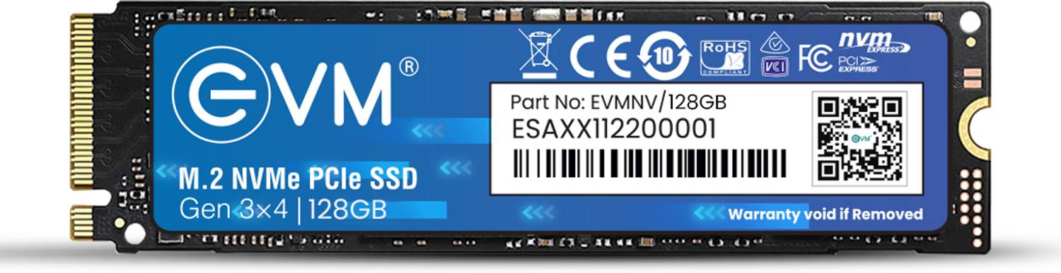 EVM EVMNV 128GB Black PCIe NVMe SSD - Image 1