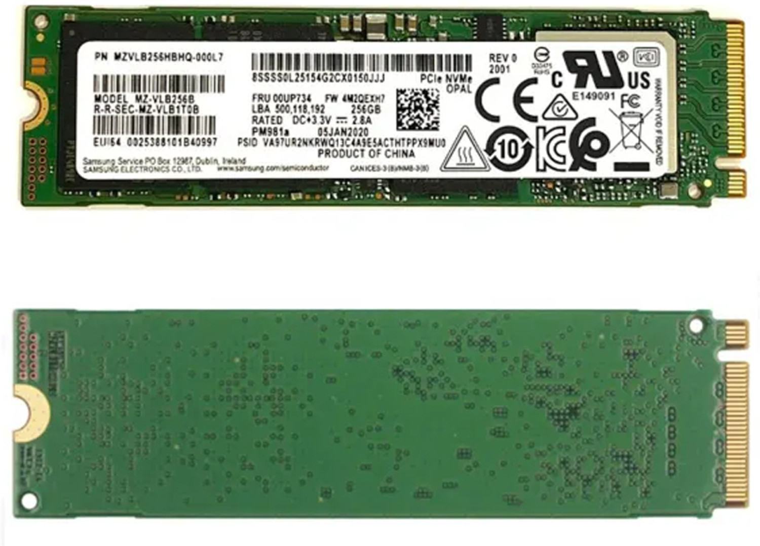 Image of Samsung Refurb NVMe 256 GB All in One PC's, Laptop, Desktop Green PCIe NVMe Internal Solid State Drive (SSD) (256GB NVMe SSD)