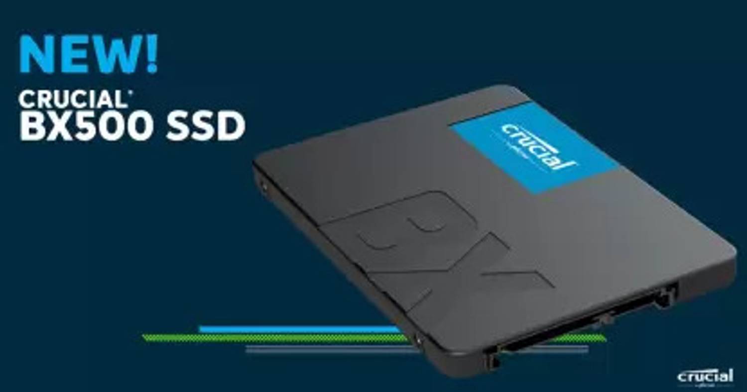 Crucial BX500 3D NAND 2.5-inch 500 GB Desktop, Laptop Black SATA