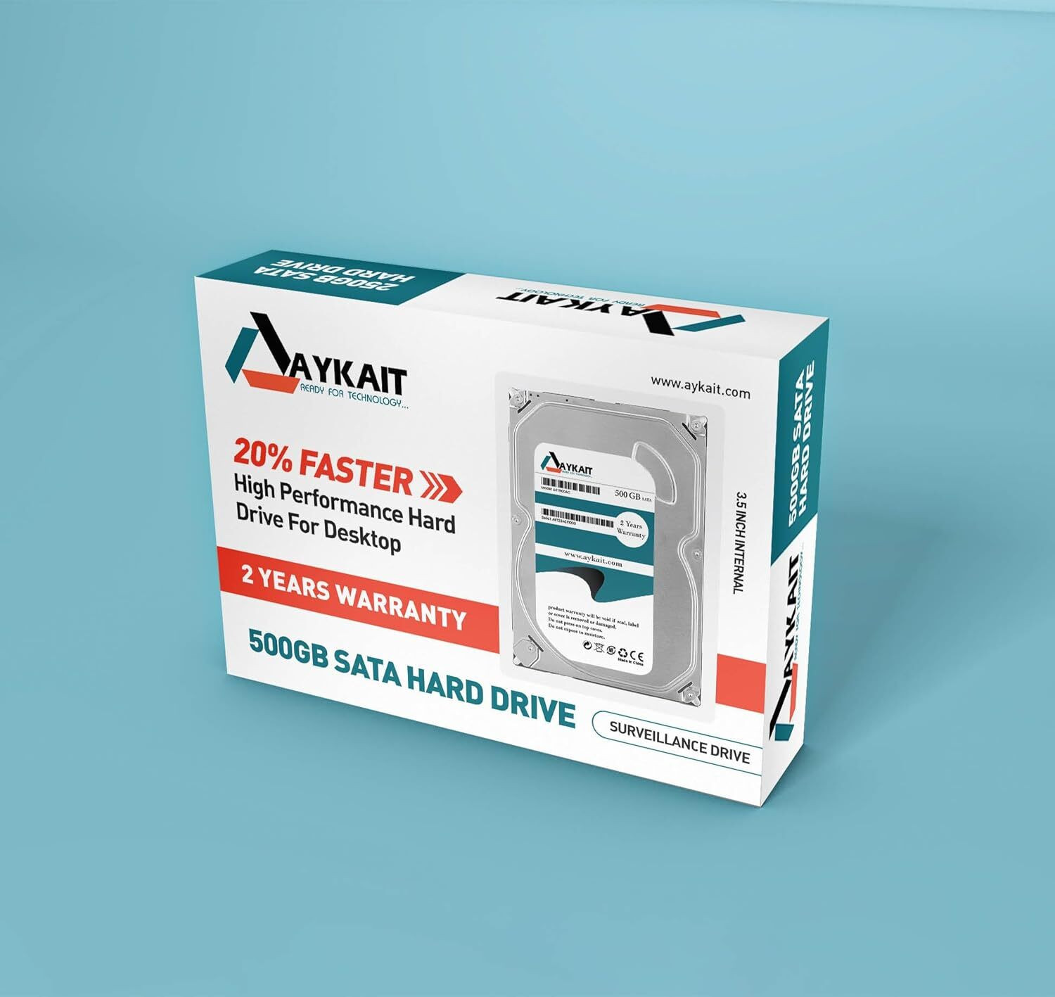 Image of Aykait 500 Internal HDD-3.0 For 2 Years Warranty 500 GB Desktop, All in One PC's Tial, Black SATA Internal Hard Disk Drive (HDD) (500GB Internal HDD-3.0 For Pc, PS4 And Xbox Windows Mac 2 Years Warranty)