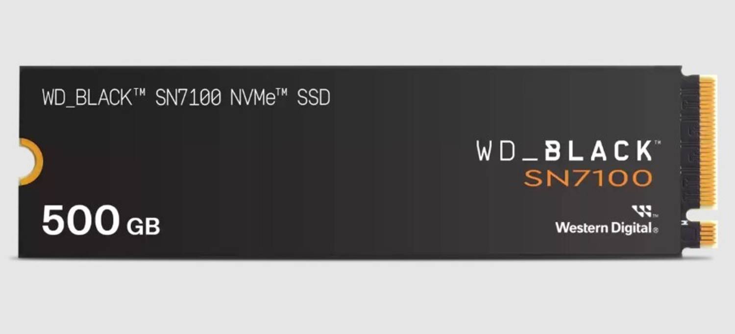 WD Black SN7100 NVMe 500 GB Desktop Black PCIe NVMe Internal Solid