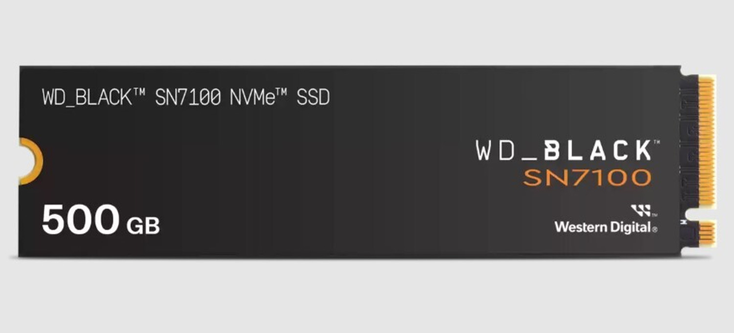 Image of WD Black SN7100 NVMe 500 GB Desktop Black PCIe NVMe Internal Solid State Drive (SSD) (WDS500G4X0E)
