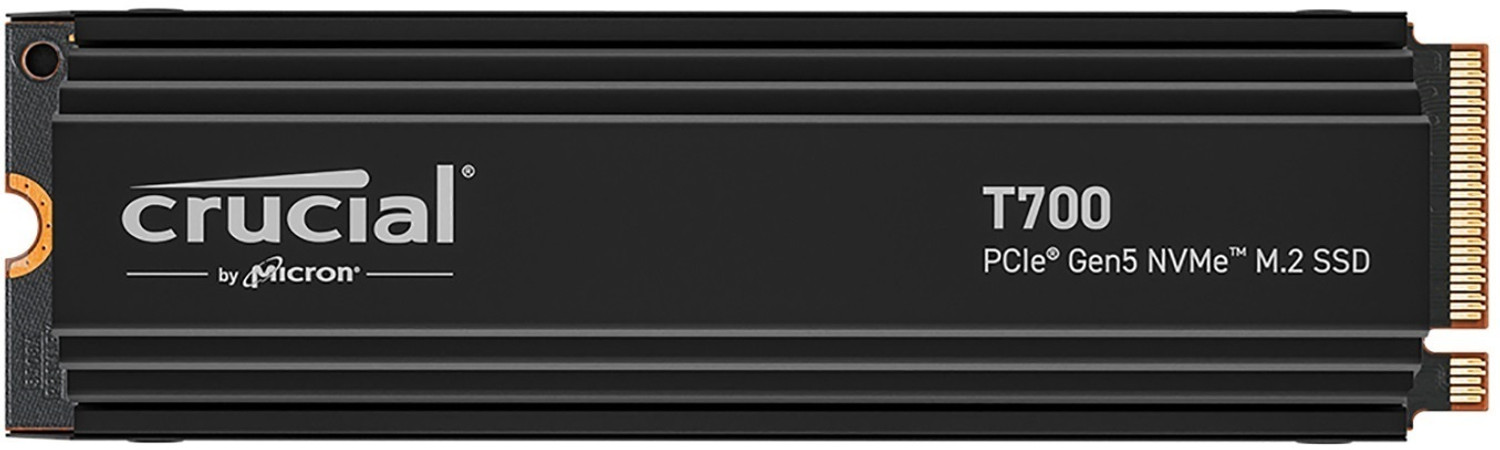 Image of Crucial T700 4 TB Desktop, Laptop Black PCIe NVMe Internal Solid State Drive (SSD) (CT4000T700SSD5)