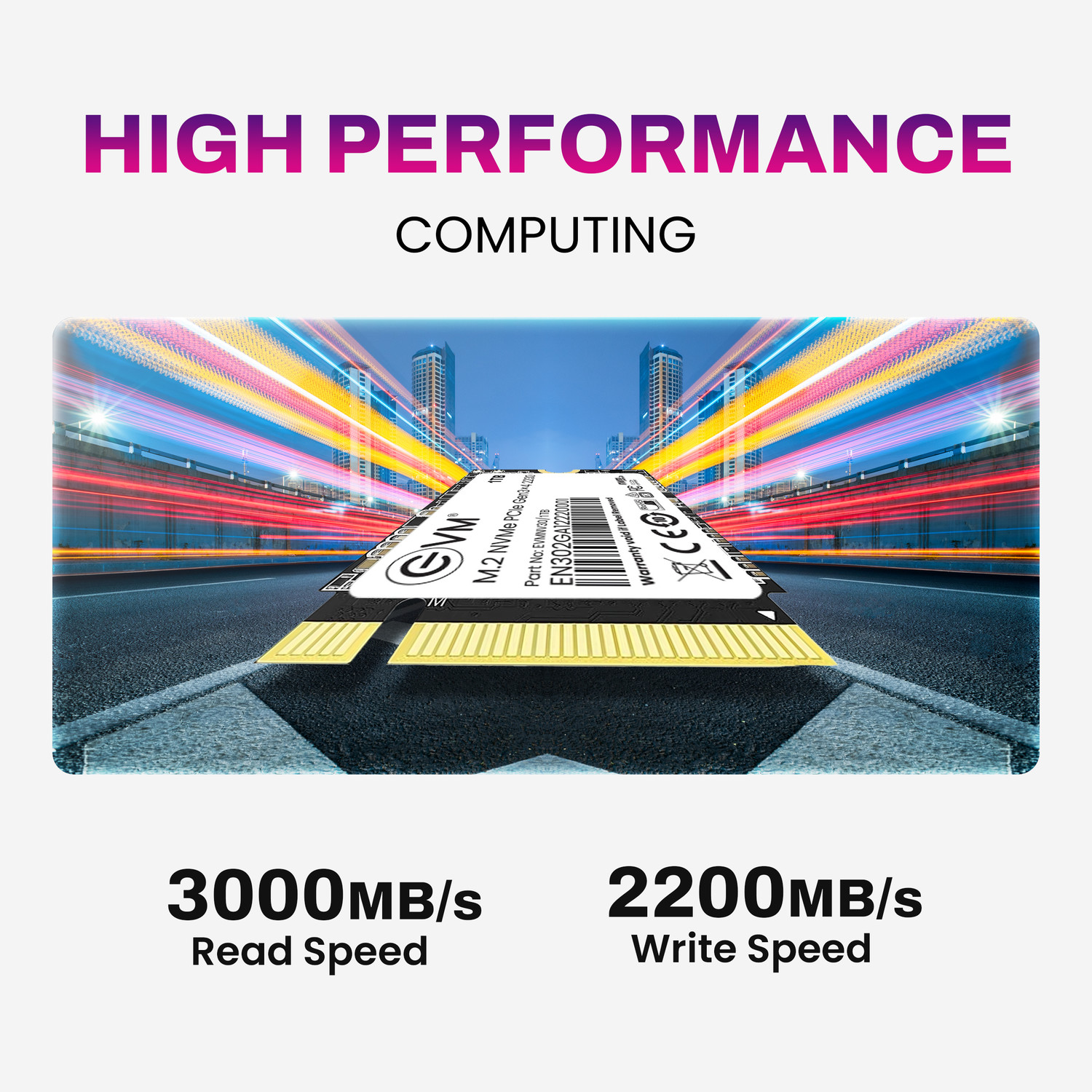 Image of EVM M.2 NVMe (2230) 256 GB All in One PC's, Desktop, Laptop Black PCIe NVMe Internal Solid State Drive (SSD) (EVMNV30 /256GB)