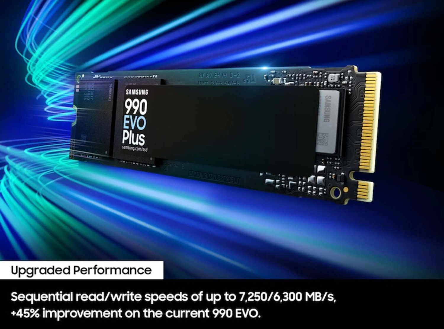 Image of Samsung 990 EVO Plus 2 TB Desktop Black PCIe NVMe Internal Solid State Drive (SSD) (MZ -V9S2T0BW)