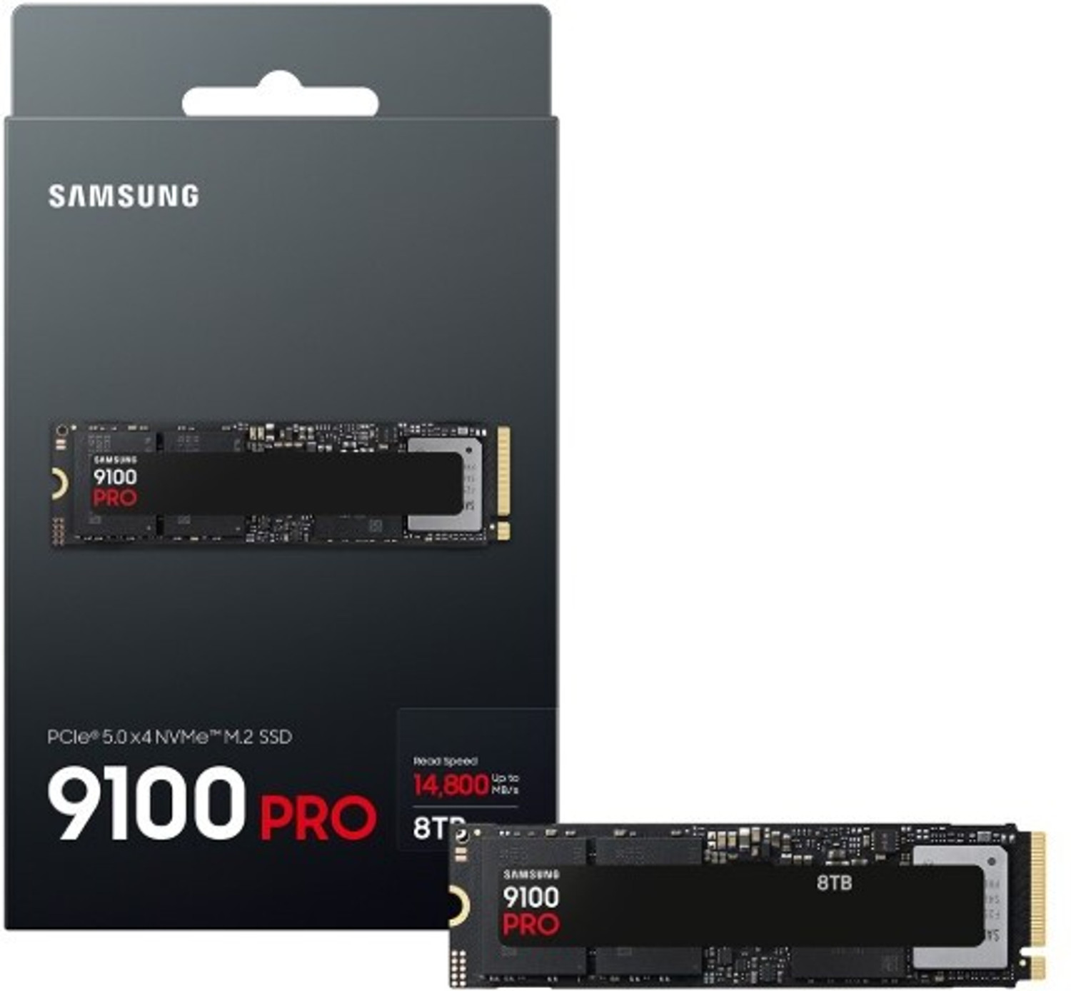 Image of Samsung 9100 Pro 8 TB Desktop Black PCIe NVMe Internal Solid State Drive (SSD) (MZ-VAP8T0BW)