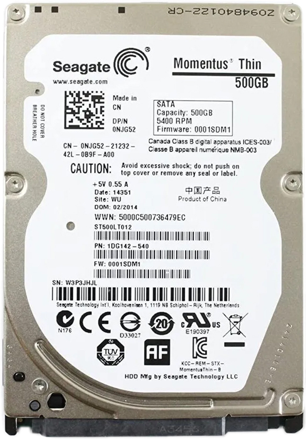 Image of Seagate video 500 GB Laptop White, Silver SATA Internal Hard Disk Drive (HDD) (ST500MTP)