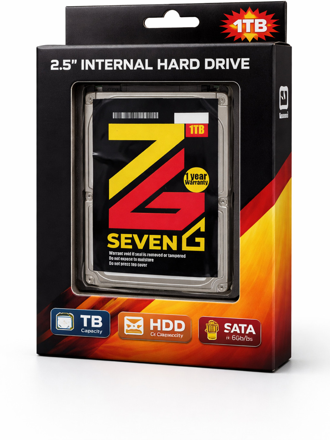 Image of Seven G Black2.5 1 TB All in One PC's, Desktop, Laptop Black SATA III Internal Hard Disk Drive (HDD) (7G1TB2.5)